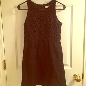 Black cotton cocktail dress